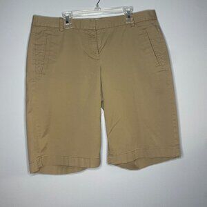 J. Crew Stretch Khaki Bermuda Shorts Size 8